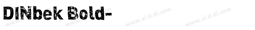 DINbek Bold字体转换